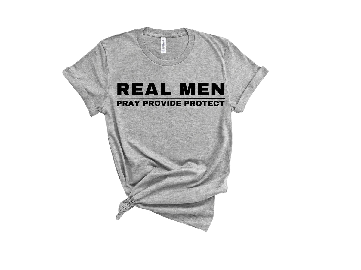 Real Men S/S Tee (black words)